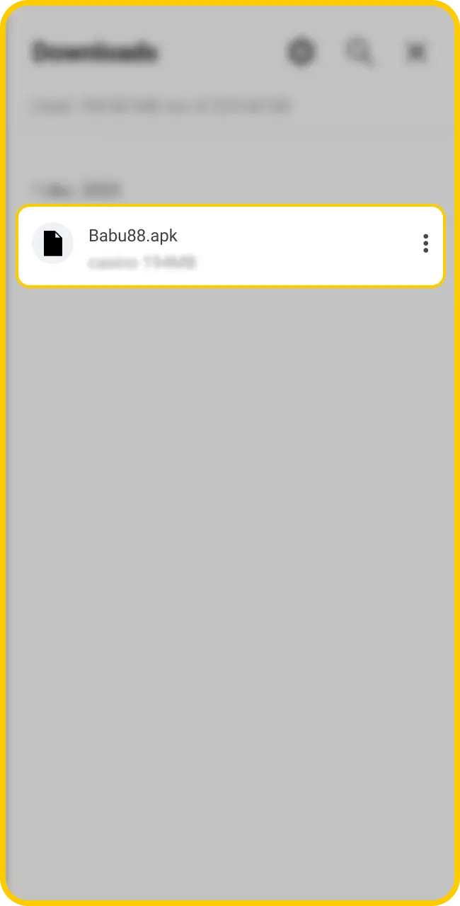 Open the downloaded Android APK file to start the installation process.
