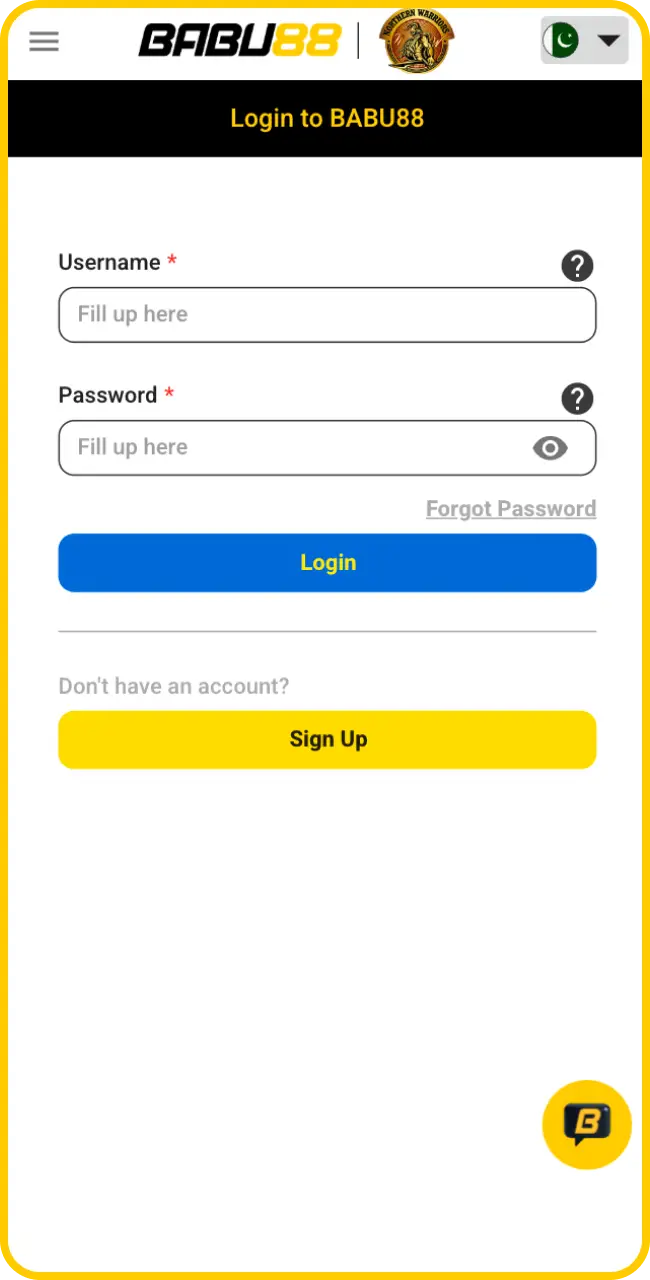 Open the Android APK and log in to your mobile account.