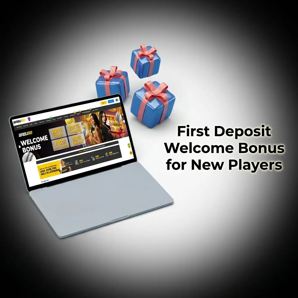 Babu88 first deposit welcome bonus 100% match up to 5000 PKR for new players on slots and sports betting