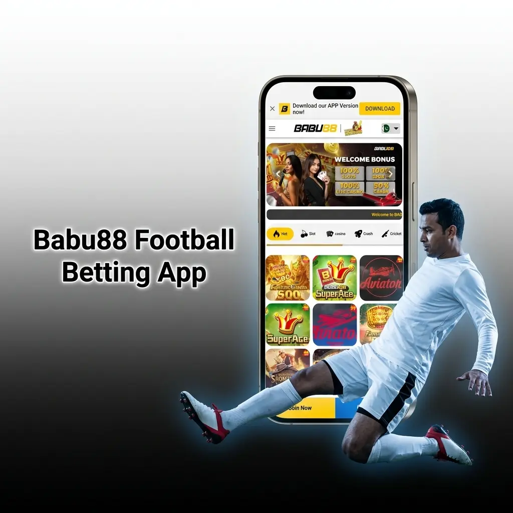 Babu88 football betting app interface for Android and iOS with live betting markets and account features