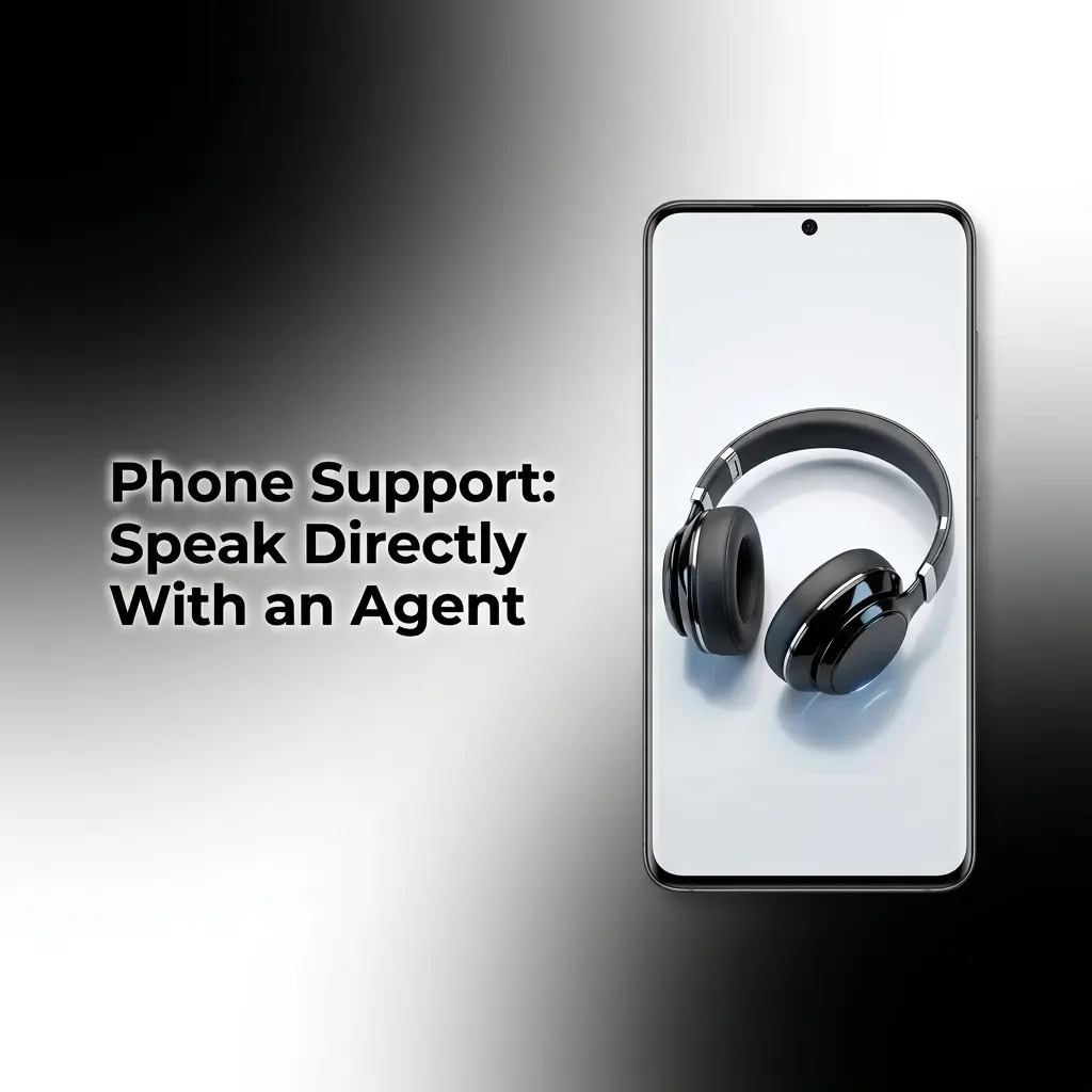 Customer service phone support agent assisting a user, ideal for complex account or financial issues needing direct verbal help