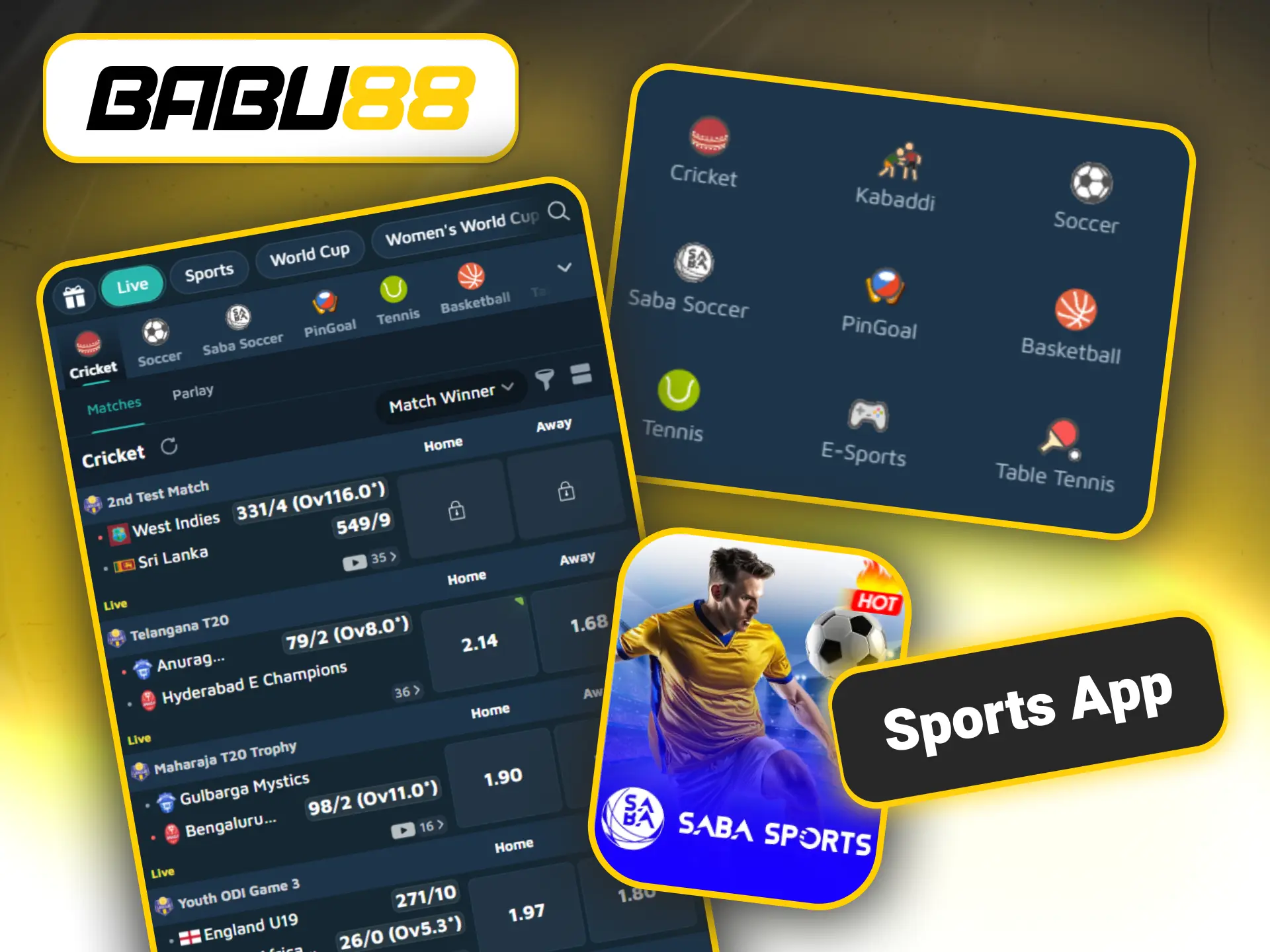 Place mobile sports wagers directly through the Babu88 official app.