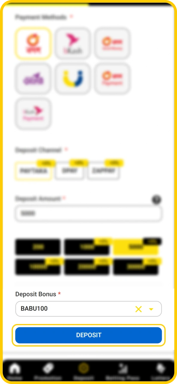 Confirm the promotional balance activation inside your Babu88 official profile.