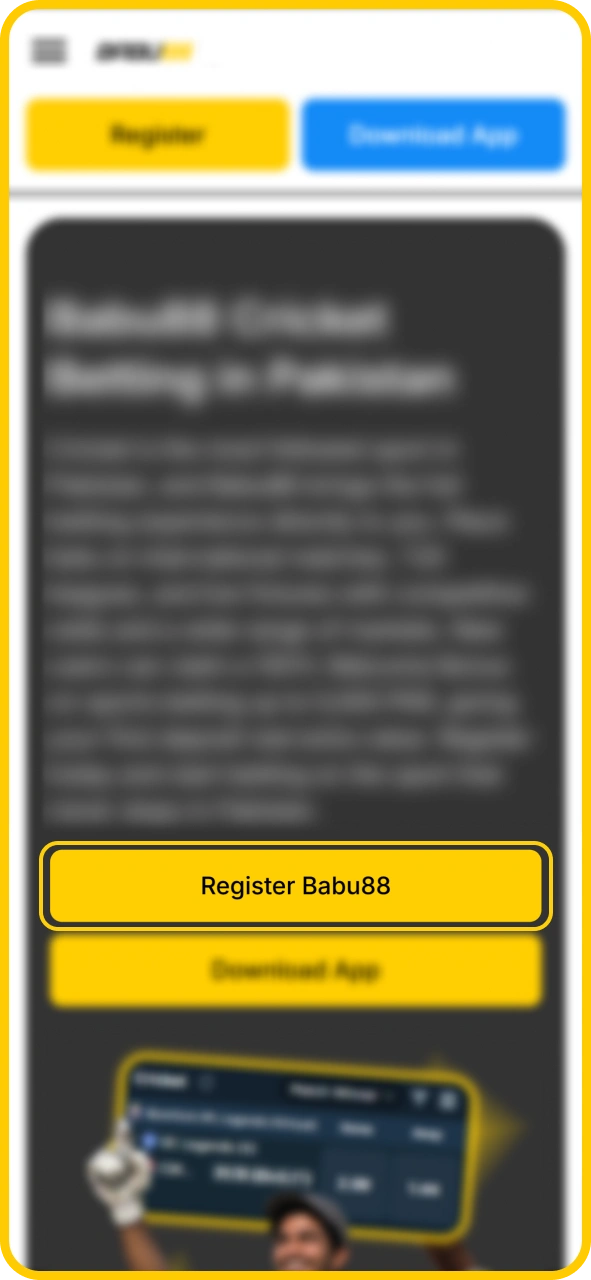 Fill out the user registration form on Babu88 official platform.