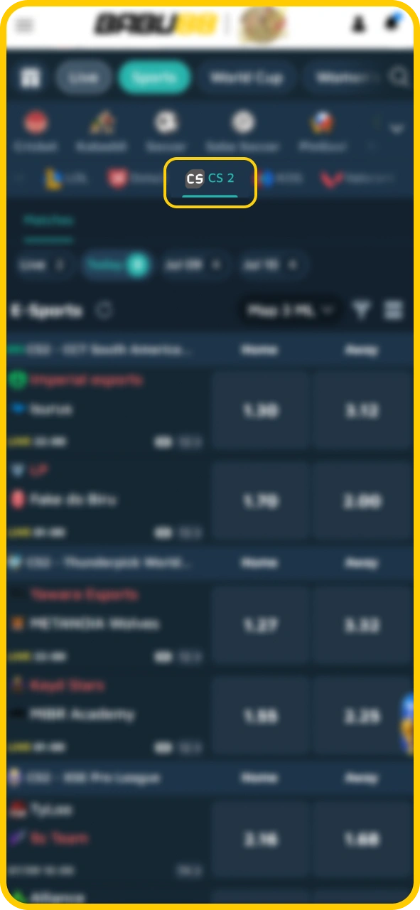 Browse live multiplayer electronic sports events on Babu88 official website.