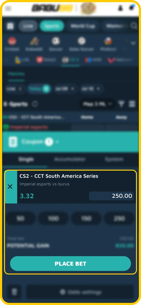 Confirm your electronic sports bet slip choices with Babu88 official.