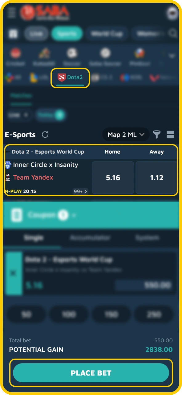Confirm your electronic sports bet slip choices with Babu88 official.