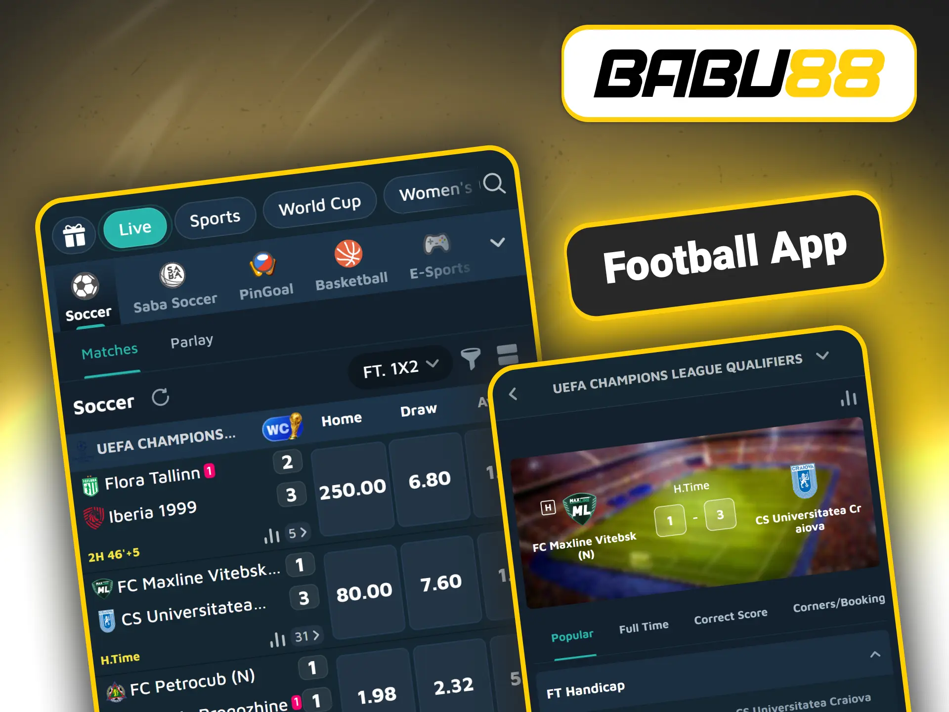 Access live football wagering markets via Babu88 official application.