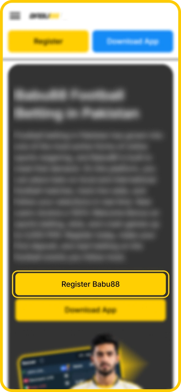 Fill out the initial registration form on Babu88 official platform.