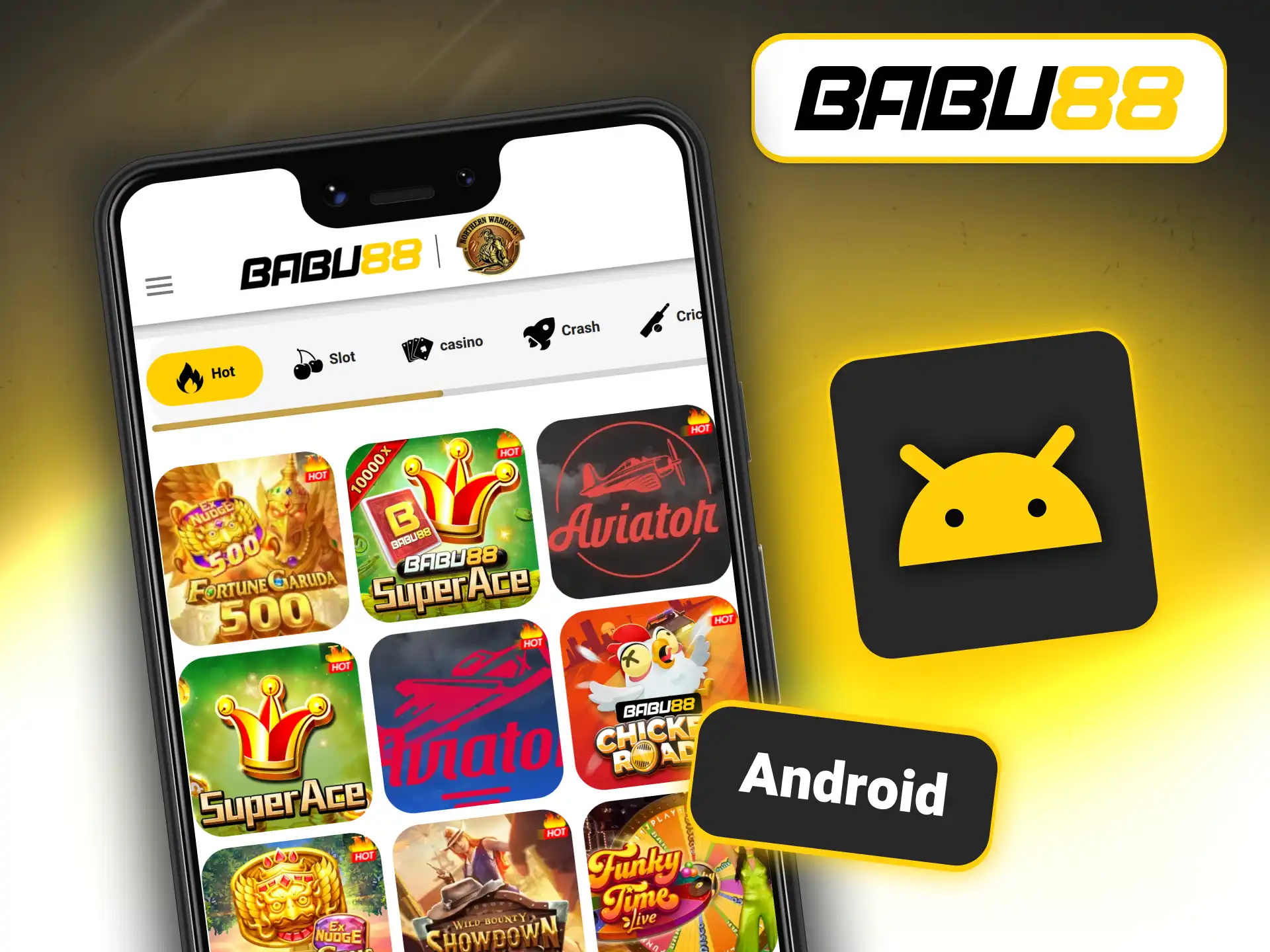Download the mobile application APK directly from Babu88 official.