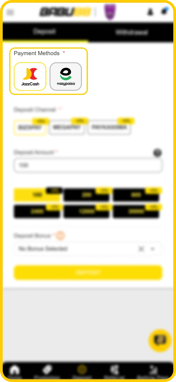 Select your preferred secure digital payment method on Babu88 official.