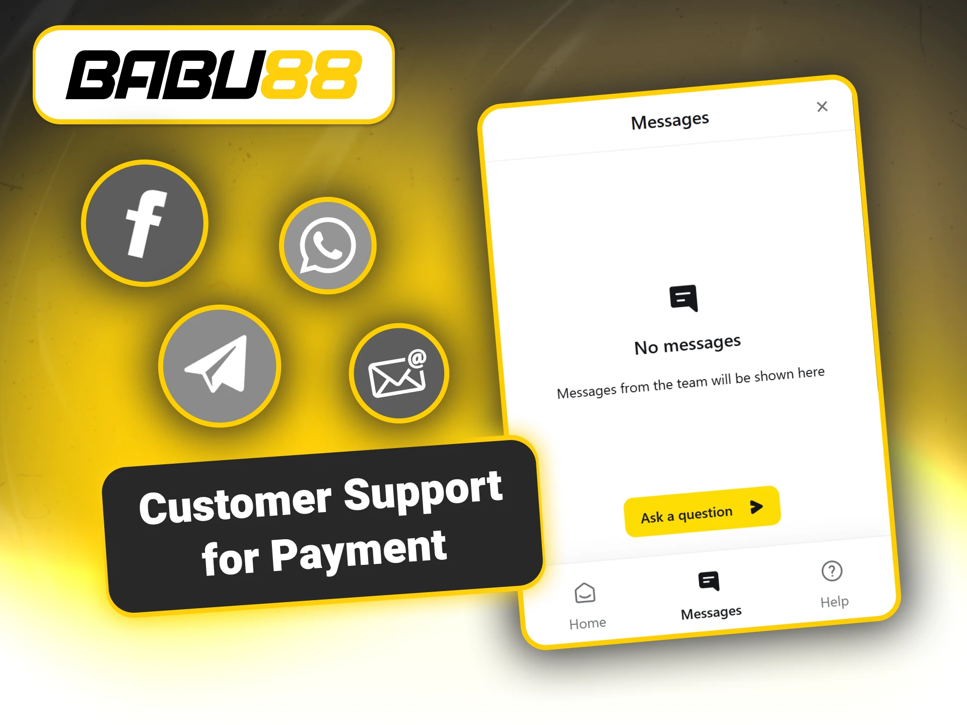 Contact help desk agents directly through the Babu88 official channels.