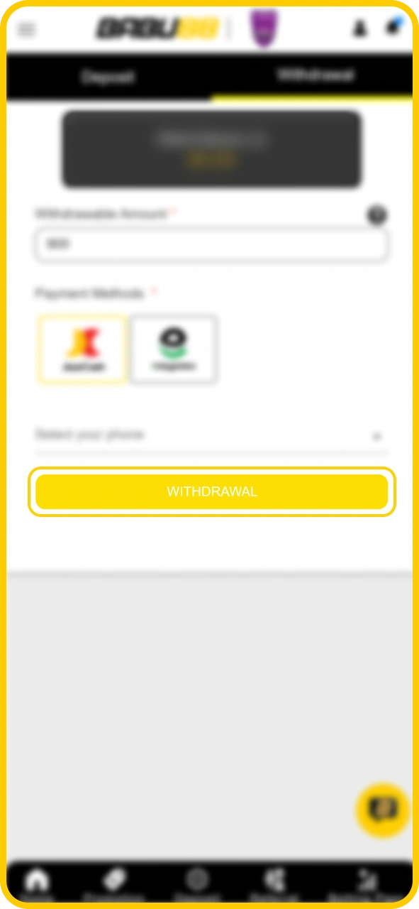 Submit your online cashout request form to Babu88 official.