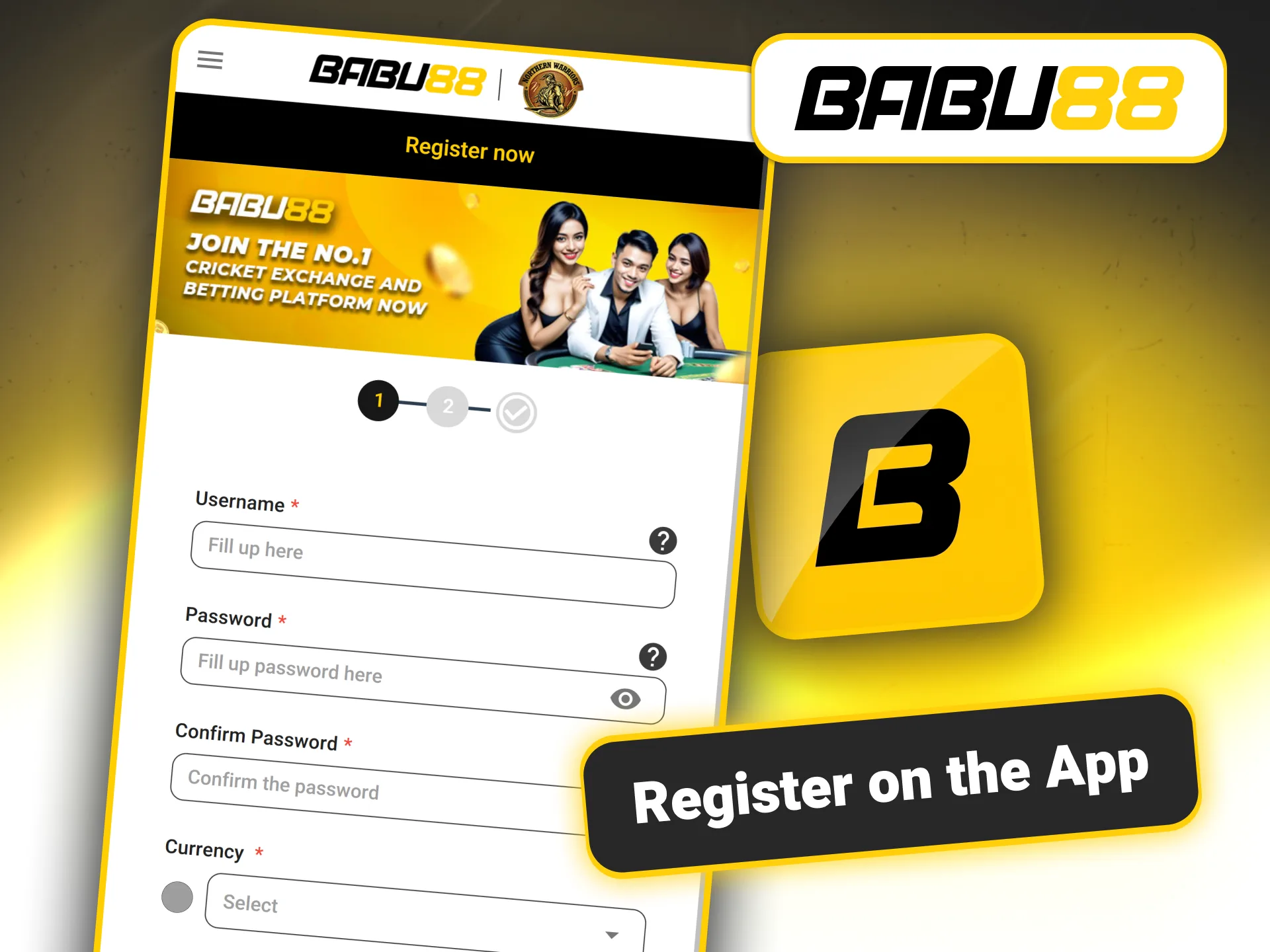 Sign up using a smartphone through the Babu88 official app.